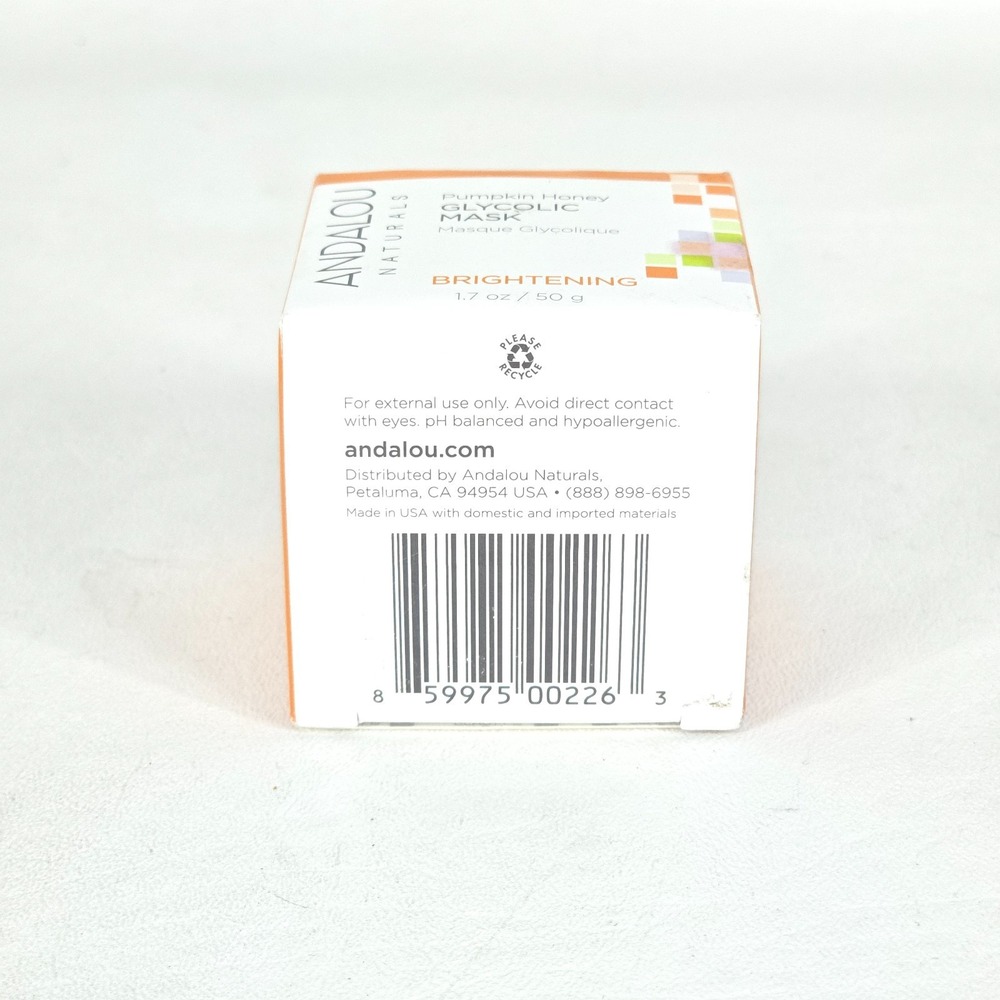 3x Andalou Naturals Pumpkin Honey Glycolic Mask Brightening 1.7oz Vegan Skincare - Picture 6 of 6